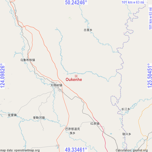 Oukenhe on map