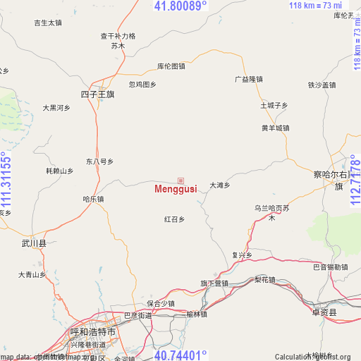 Menggusi on map