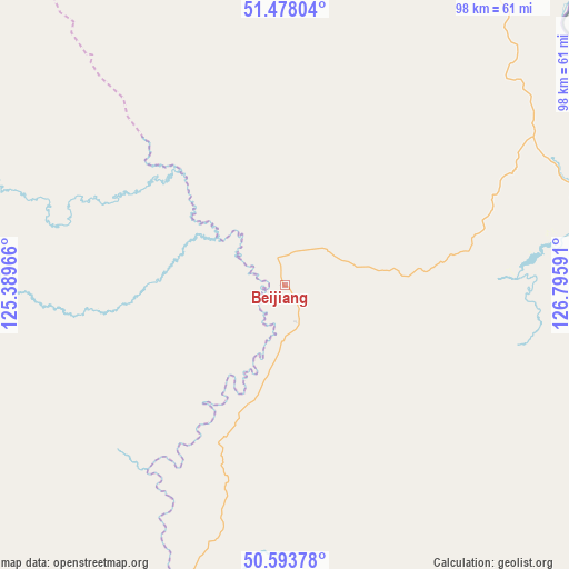 Beijiang on map