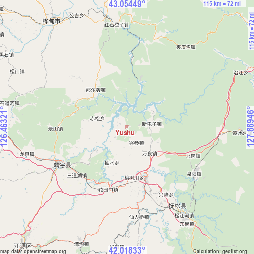 Yushu on map