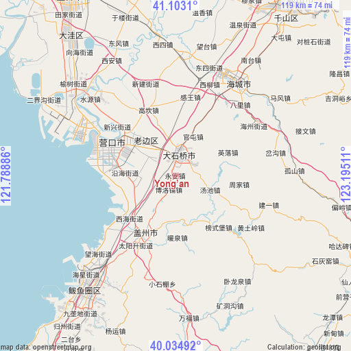 Yong’an on map