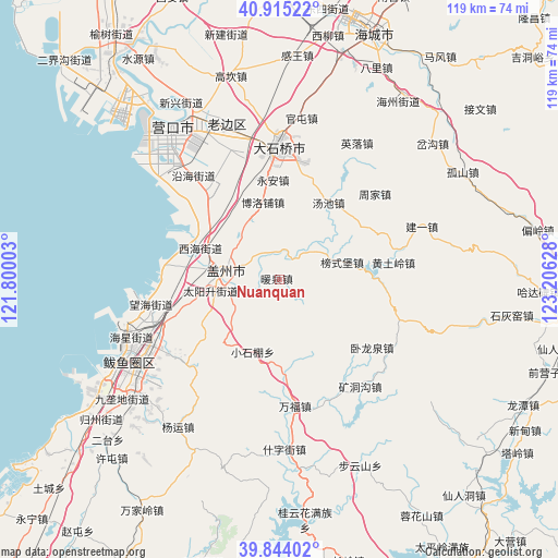 Nuanquan on map