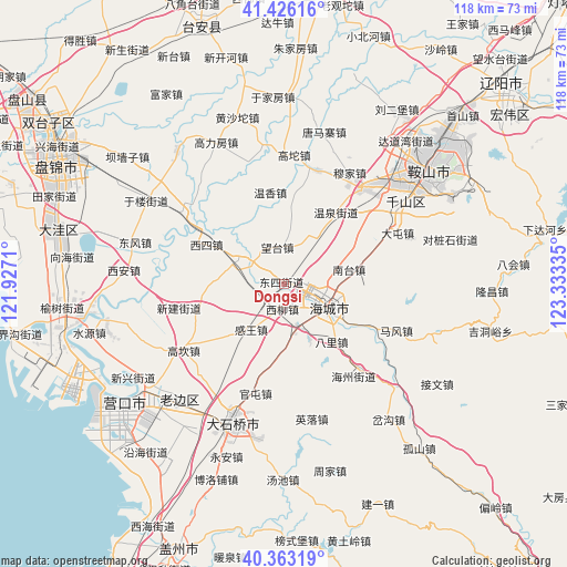 Dongsi on map