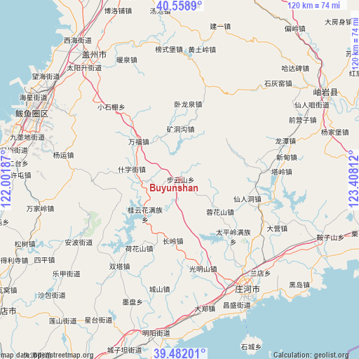 Buyunshan on map