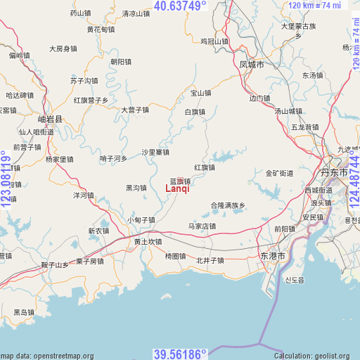 Lanqi on map