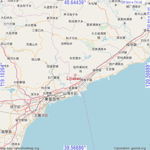 Lijiabao on map