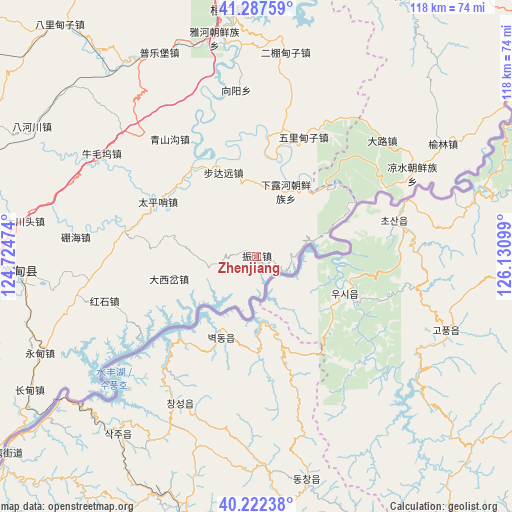 Zhenjiang on map