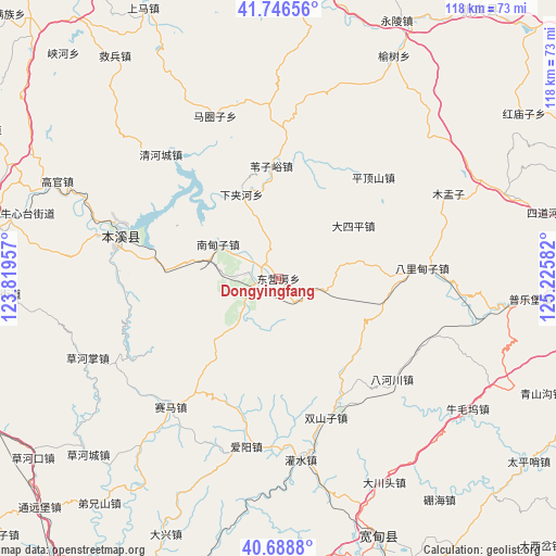 Dongyingfang on map