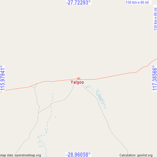 Yalgoo on map