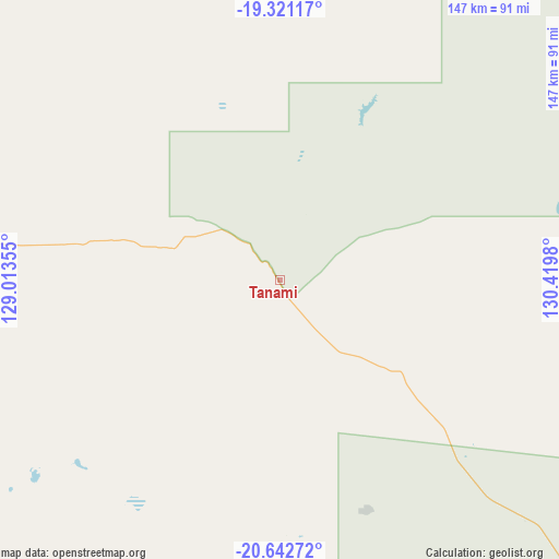 Tanami on map