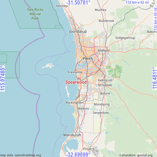 Spearwood on map