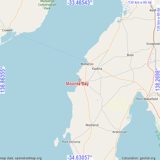 Moonta Bay on map