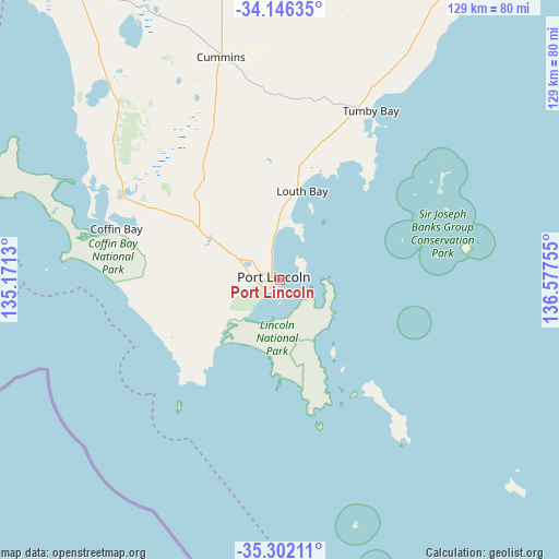 Port Lincoln on map
