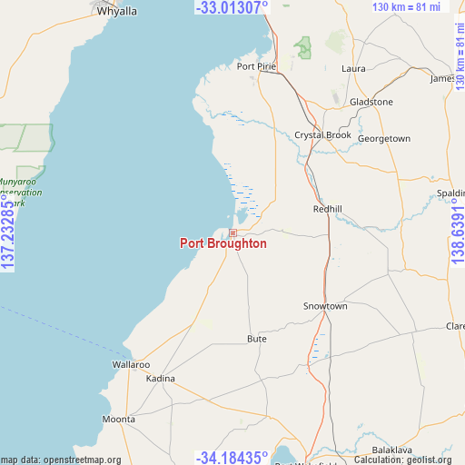 Port Broughton on map