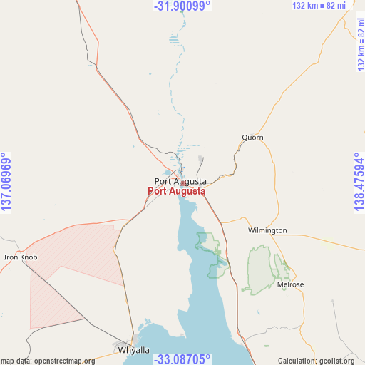 Port Augusta on map