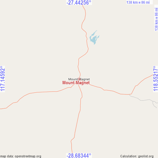 Mount Magnet on map