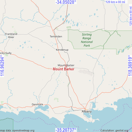 Mount Barker on map