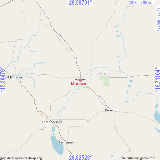 Morawa on map