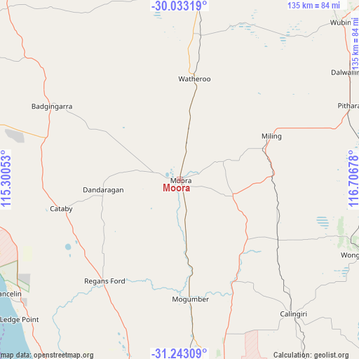 Moora on map