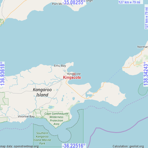 Kingscote on map