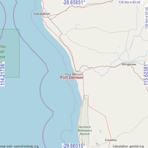 Port Denison on map