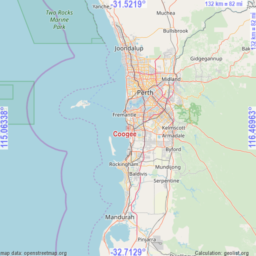 Coogee on map