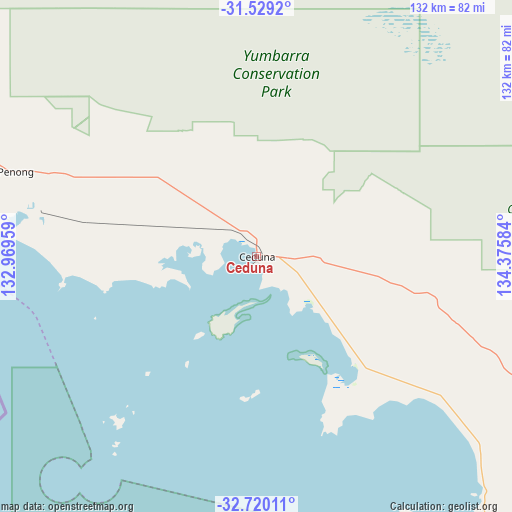 Ceduna on map