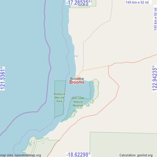 Broome on map