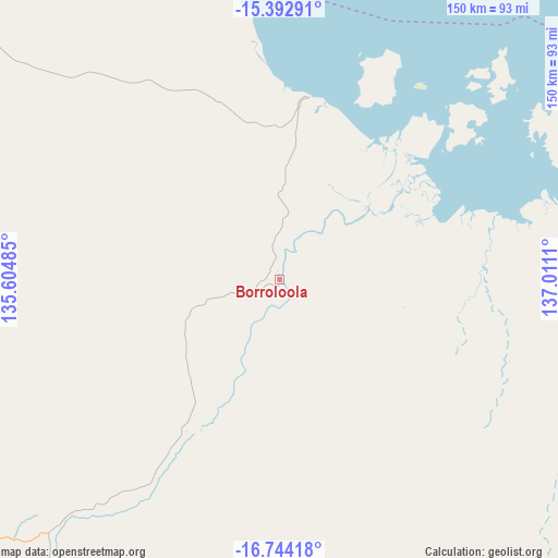 Borroloola on map