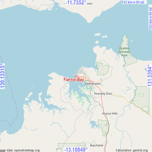 Fannie Bay on map