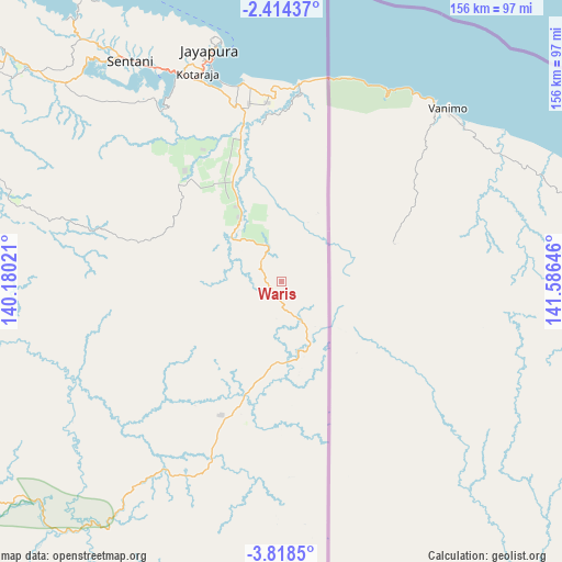 Waris on map