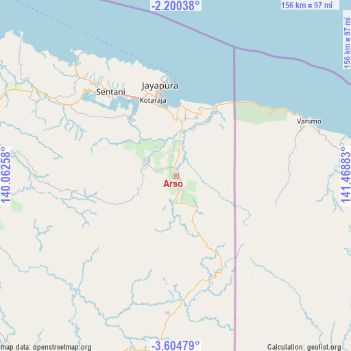 Arso on map