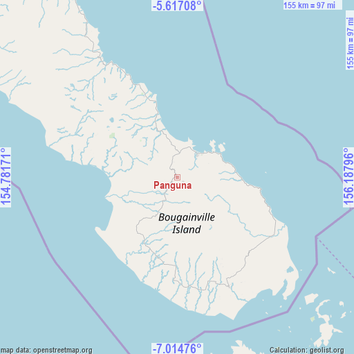 Panguna on map