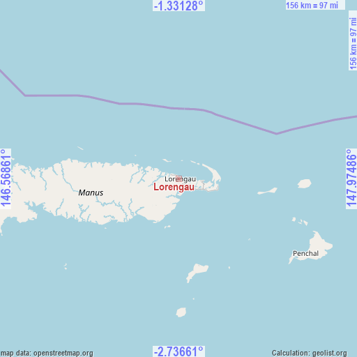 Lorengau on map