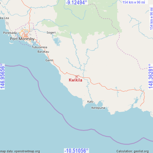 Kwikila on map