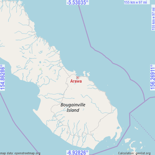 Arawa on map