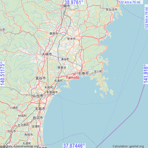 Yamoto on map