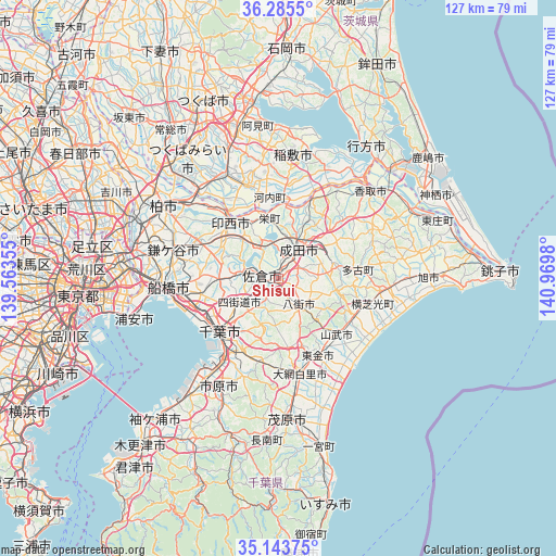 Shisui on map