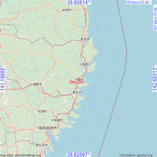 Ōtsuchi on map