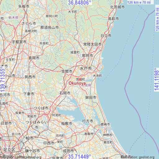 Okunoya on map
