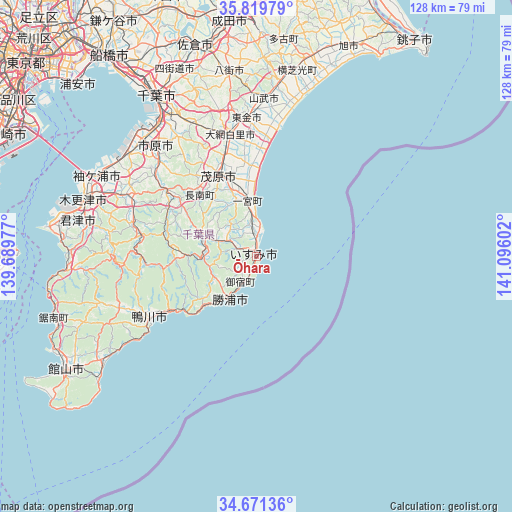 Ōhara on map