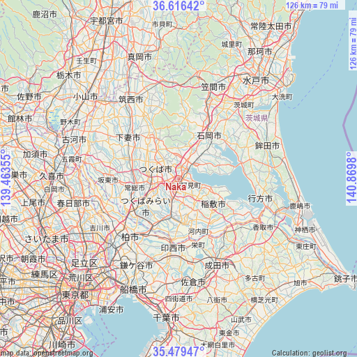 Naka on map