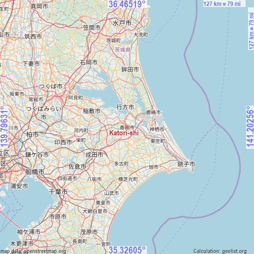 Katori-shi on map