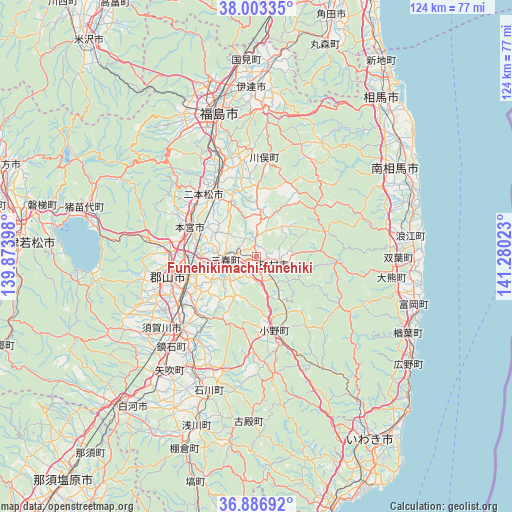 Funehikimachi-funehiki on map