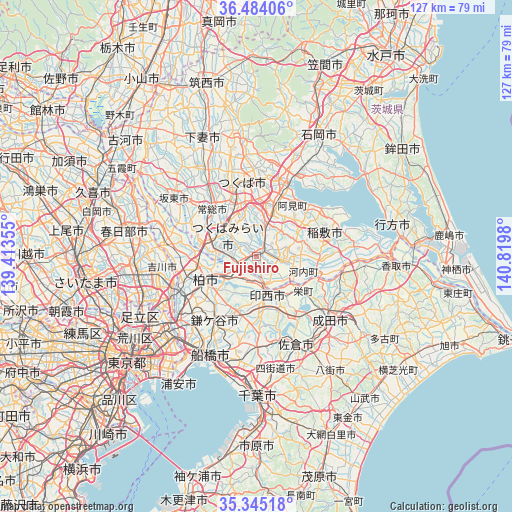 Fujishiro on map