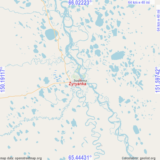 Zyryanka on map