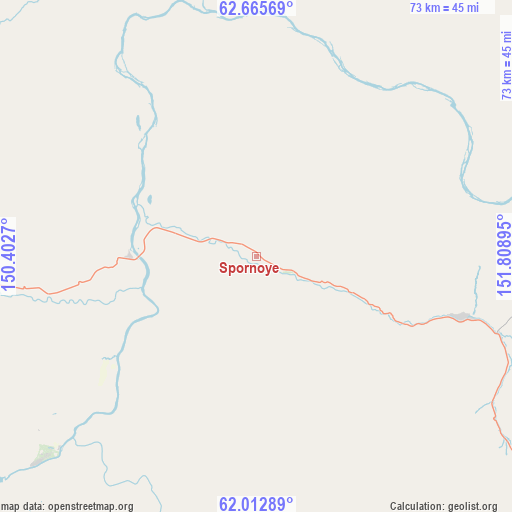 Spornoye on map