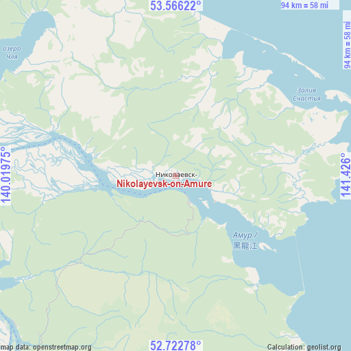 Nikolayevsk-on-Amure on map