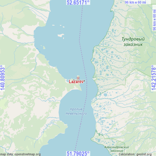 Lazarev on map