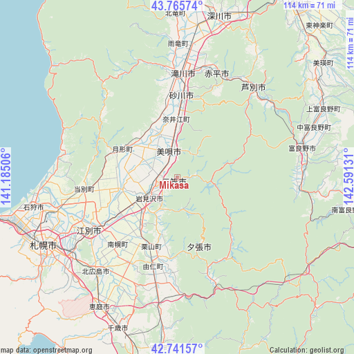 Mikasa on map